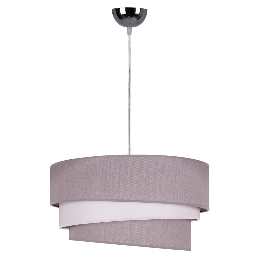 Duolla - Κρεμαστό φωτιστικό οροφής TRIO 1xE27/40W/230V διάμετρος 45 cm γκρι/λευκό