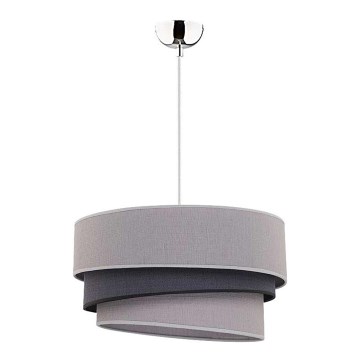 Duolla - Κρεμαστό φωτιστικό οροφής TRIO 1xE27/40W/230V διάμετρος 45 cm γκρι/μαύρο