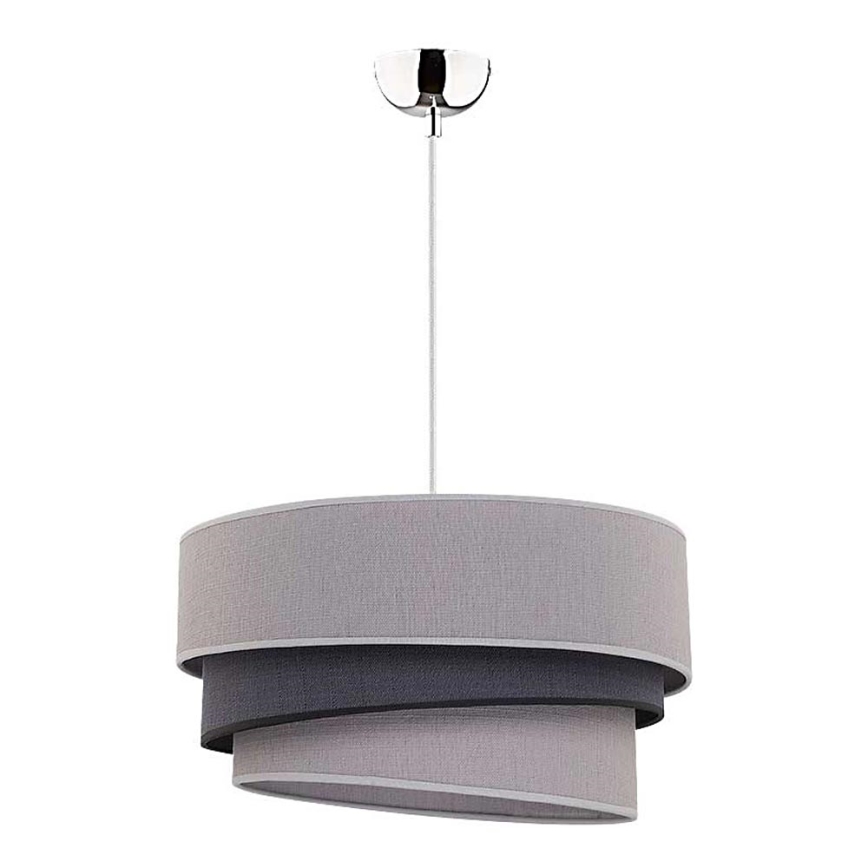 Duolla - Κρεμαστό φωτιστικό οροφής TRIO 1xE27/40W/230V διάμετρος 45 cm γκρι/μαύρο