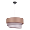 Duolla - Κρεμαστό φωτιστικό οροφής TRIO 1xE27/40W/230V διάμετρος 45 cm καφέ/γκρι/ασημί
