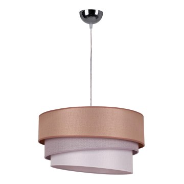Duolla - Κρεμαστό φωτιστικό οροφής TRIO 1xE27/40W/230V διάμετρος 45 cm καφέ/γκρι/ασημί