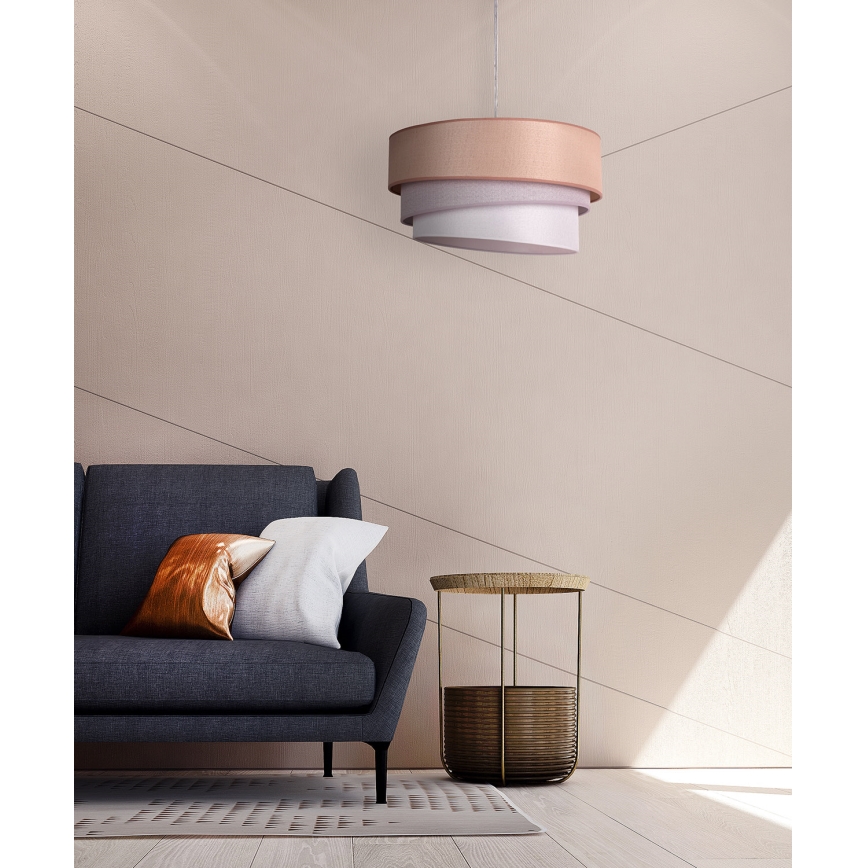 Duolla - Κρεμαστό φωτιστικό οροφής TRIO 1xE27/40W/230V διάμετρος 45 cm καφέ/γκρι/ασημί