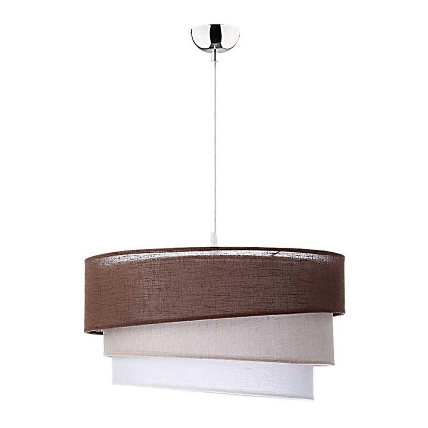 Duolla - Κρεμαστό φωτιστικό οροφής TRIO 1xE27/40W/230V διάμετρος 45 cm καφέ/μπεζ/λευκό