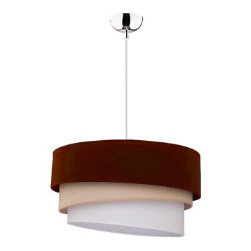Duolla - Κρεμαστό φωτιστικό οροφής TRIO 1xE27/40W/230V διάμετρος 45 cm καφέ/μπεζ/λευκό
