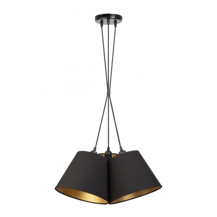 Duolla - Κρεμαστό φωτιστικό οροφής TWIGGY 3xE27/40W/230V διάμετρος 45 cm μαύρο