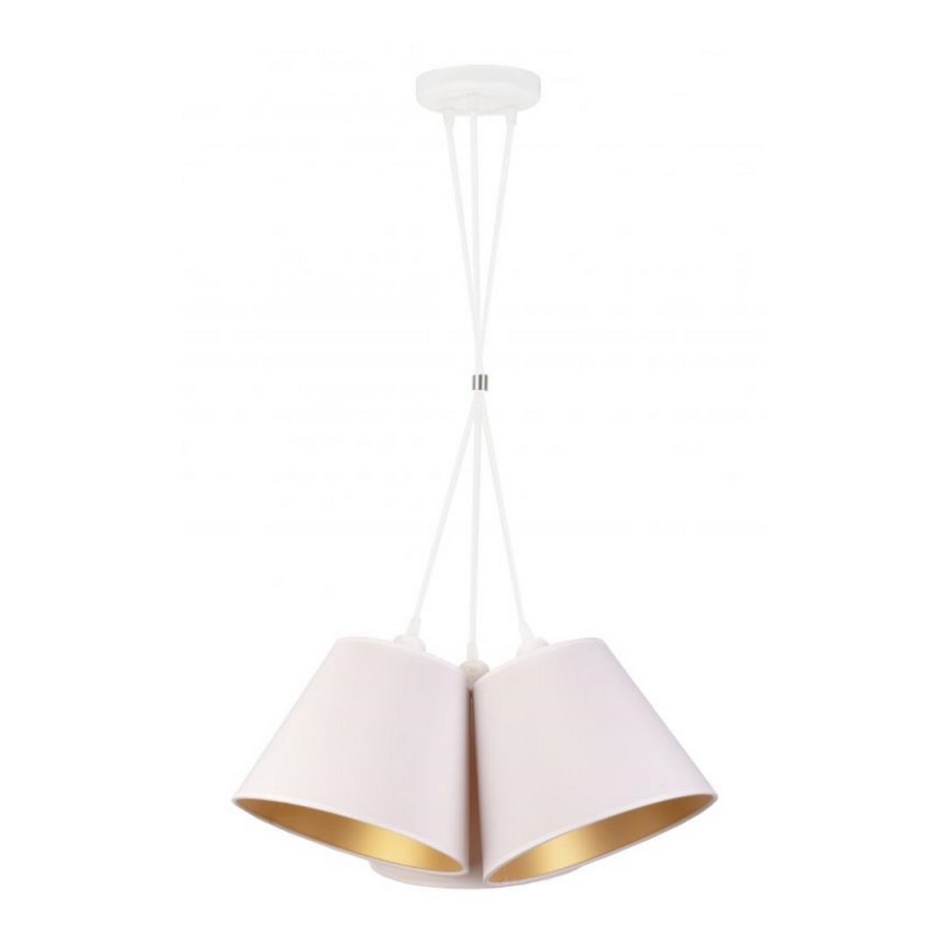 Duolla - Κρεμαστό φωτιστικό οροφής TWIGGY 3xE27/40W/230V διάμετρος 60 cm λευκό