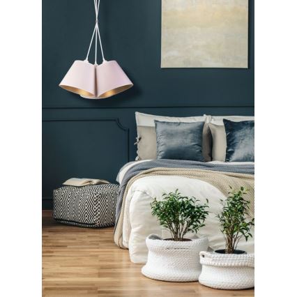 Duolla - Κρεμαστό φωτιστικό οροφής TWIGGY 3xE27/40W/230V διάμετρος 60 cm λευκό