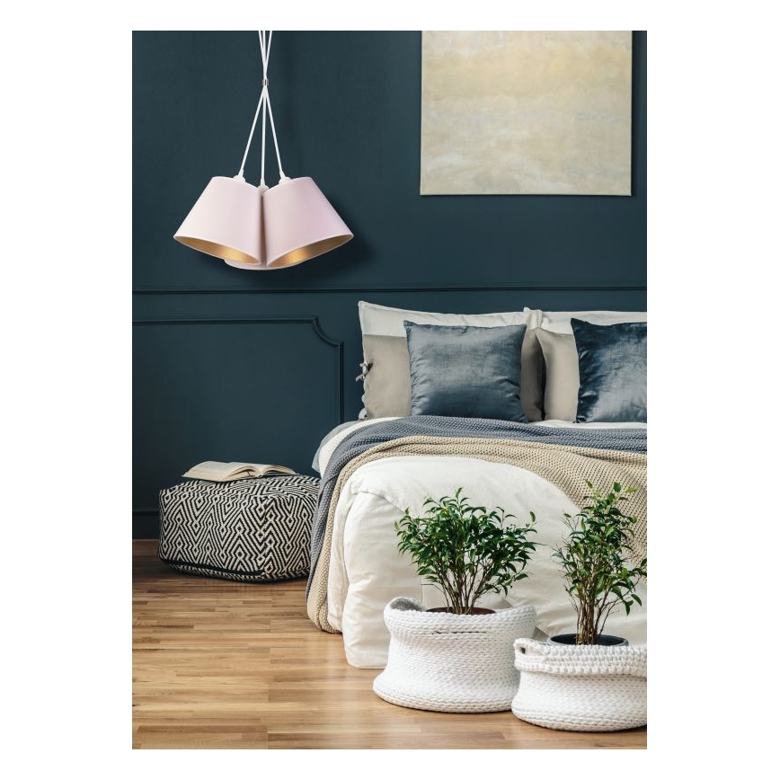 Duolla - Κρεμαστό φωτιστικό οροφής TWIGGY 3xE27/40W/230V διάμετρος 60 cm λευκό