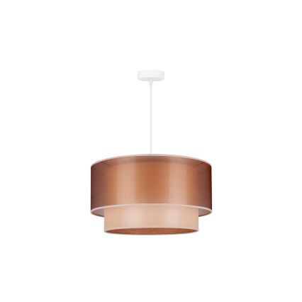 Duolla - Κρεμαστό φωτιστικό οροφής WOOD BOHO 1xE27/15W/230V διάμετρος 45 cm χαλκός/μπεζ