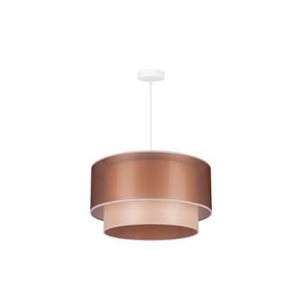 Duolla - Κρεμαστό φωτιστικό οροφής WOOD BOHO 1xE27/15W/230V διάμετρος 45 cm χαλκός/μπεζ