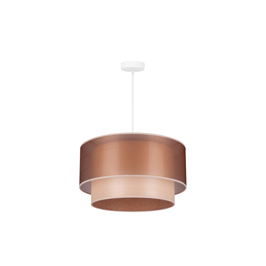 Duolla - Κρεμαστό φωτιστικό οροφής WOOD BOHO 1xE27/15W/230V διάμετρος 45 cm χαλκός/μπεζ