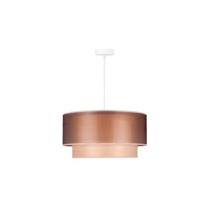 Duolla - Κρεμαστό φωτιστικό οροφής WOOD BOHO 1xE27/15W/230V διάμετρος 45 cm χαλκός/μπεζ