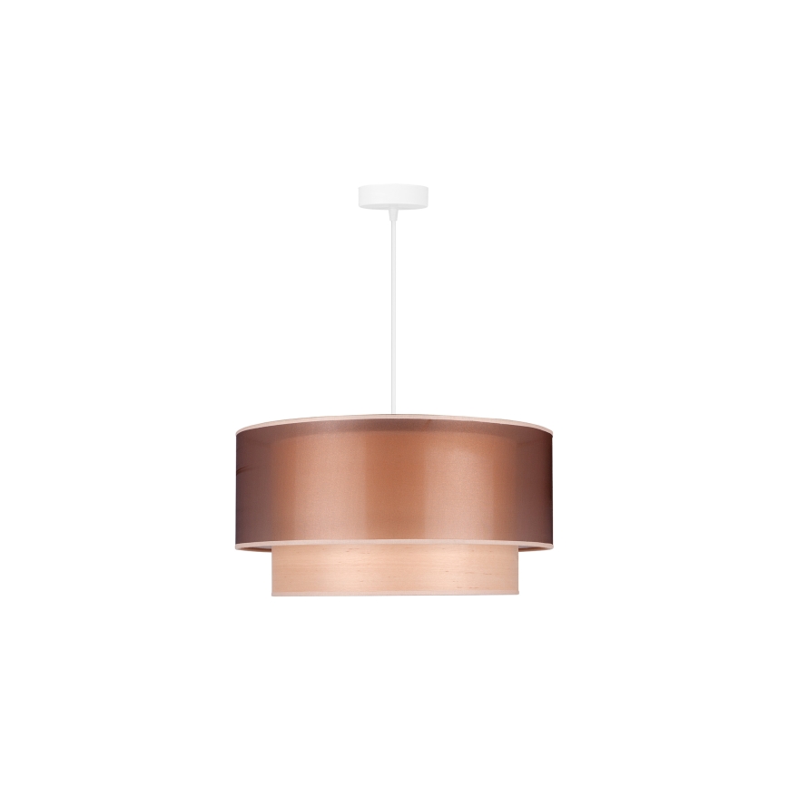 Duolla - Κρεμαστό φωτιστικό οροφής WOOD BOHO 1xE27/15W/230V διάμετρος 45 cm χαλκός/μπεζ