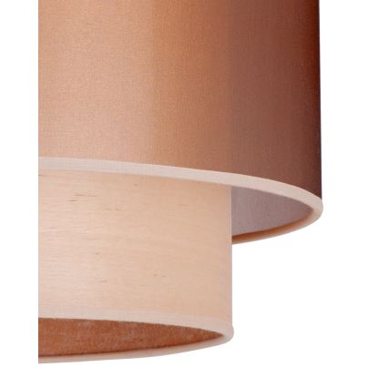 Duolla - Κρεμαστό φωτιστικό οροφής WOOD BOHO 1xE27/15W/230V διάμετρος 45 cm χαλκός/μπεζ