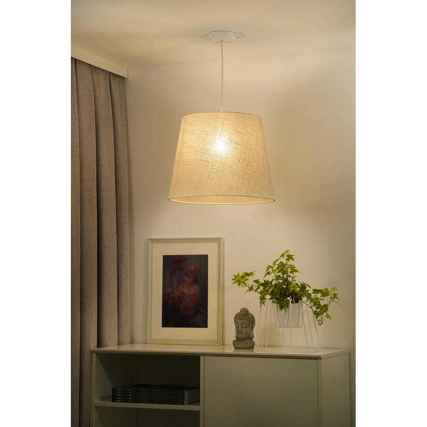 Duolla - Κρεμαστό φωτιστικό οροφής YUTE 1xE27/15W/230V διάμετρος 38 cm γκρι