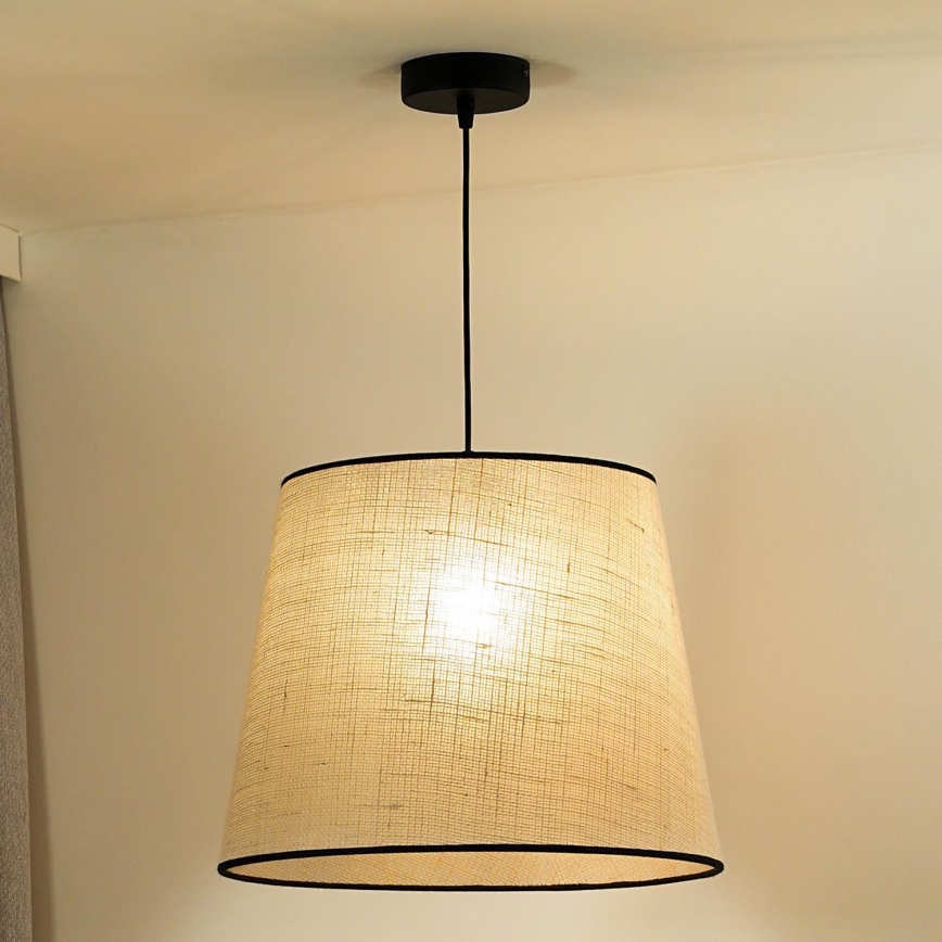 Duolla - Κρεμαστό φωτιστικό οροφής YUTE 1xE27/15W/230V διάμετρος 38 cm γκρι/μαύρο