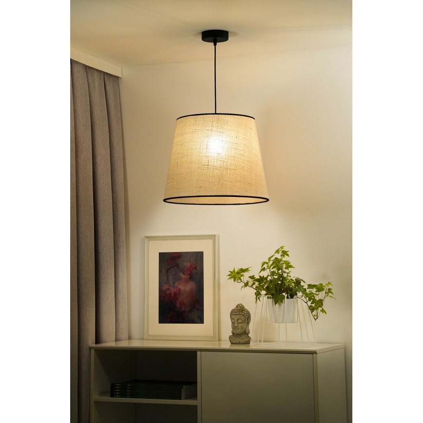 Duolla - Κρεμαστό φωτιστικό οροφής YUTE 1xE27/15W/230V διάμετρος 38 cm γκρι/μαύρο