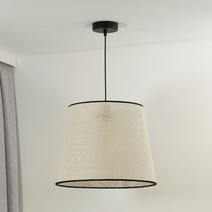 Duolla - Κρεμαστό φωτιστικό οροφής YUTE 1xE27/15W/230V διάμετρος 38 cm γκρι/μαύρο