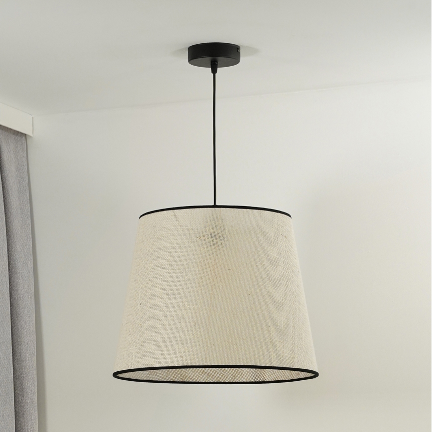 Duolla - Κρεμαστό φωτιστικό οροφής YUTE 1xE27/15W/230V διάμετρος 38 cm γκρι/μαύρο