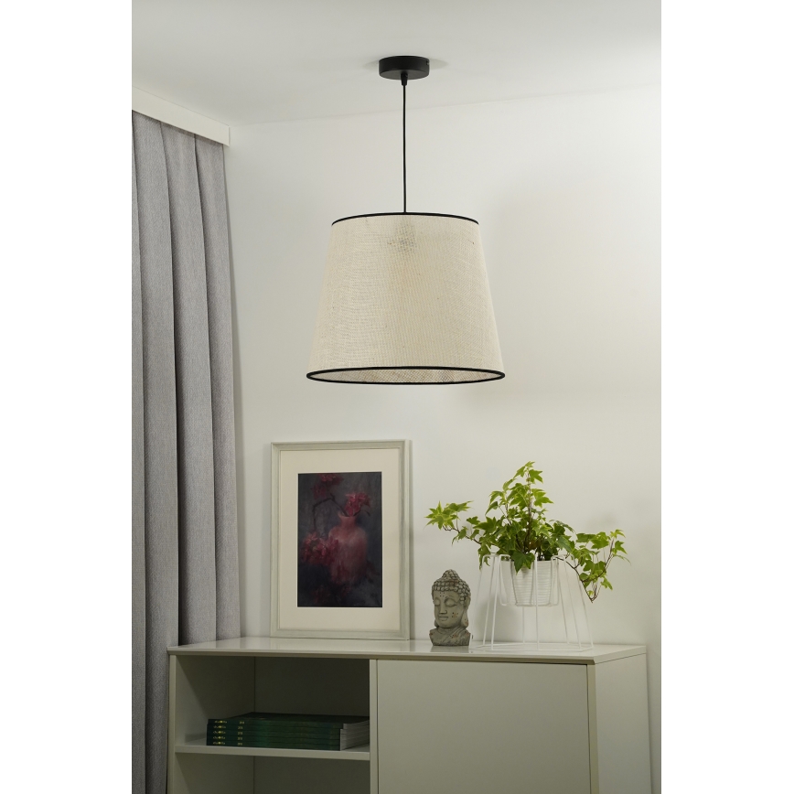 Duolla - Κρεμαστό φωτιστικό οροφής YUTE 1xE27/15W/230V διάμετρος 38 cm γκρι/μαύρο