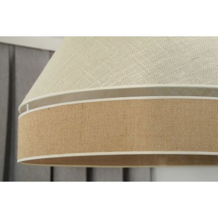Duolla - Κρεμαστό φωτιστικό οροφής YUTE AVIGNON 1xE27/15W/230V διάμετρος 60 cm γκρι/καφέ