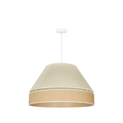 Duolla - Κρεμαστό φωτιστικό οροφής YUTE AVIGNON 1xE27/15W/230V διάμετρος 60 cm γκρι/καφέ