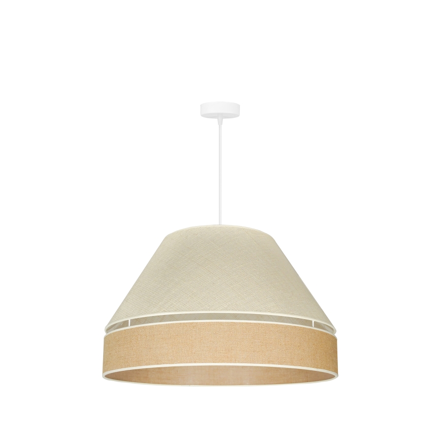 Duolla - Κρεμαστό φωτιστικό οροφής YUTE AVIGNON 1xE27/15W/230V διάμετρος 60 cm γκρι/καφέ