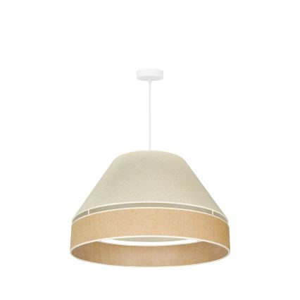 Duolla - Κρεμαστό φωτιστικό οροφής YUTE AVIGNON 1xE27/15W/230V διάμετρος 60 cm γκρι/καφέ
