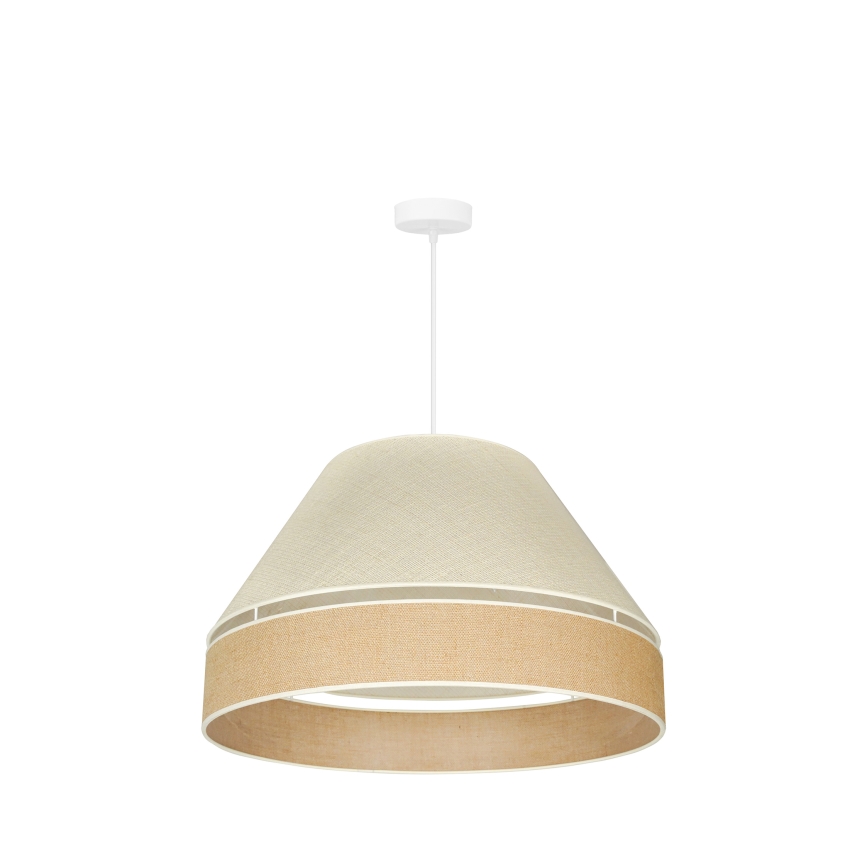 Duolla - Κρεμαστό φωτιστικό οροφής YUTE AVIGNON 1xE27/15W/230V διάμετρος 60 cm γκρι/καφέ
