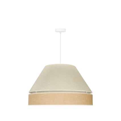 Duolla - Κρεμαστό φωτιστικό οροφής YUTE AVIGNON 1xE27/15W/230V διάμετρος 60 cm γκρι/καφέ