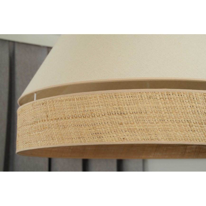 Duolla - Κρεμαστό φωτιστικό οροφής YUTE AVIGNON 1xE27/15W/230V διάμετρος 60 cm κρεμ/μπεζ