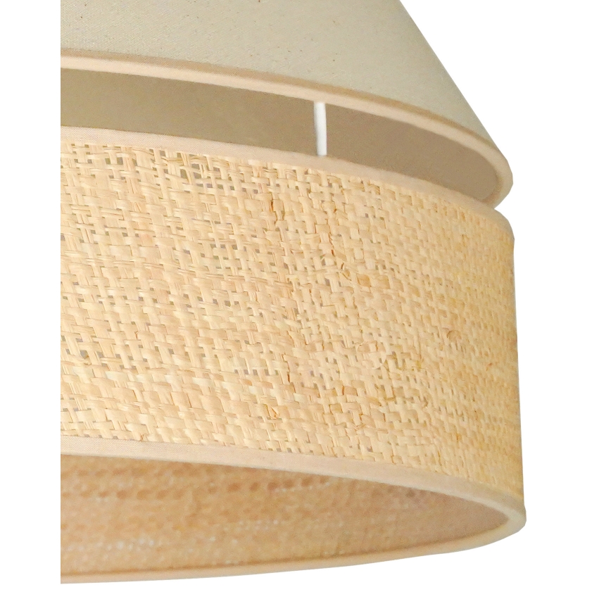 Duolla - Κρεμαστό φωτιστικό οροφής YUTE AVIGNON 1xE27/15W/230V διάμετρος 60 cm κρεμ/μπεζ