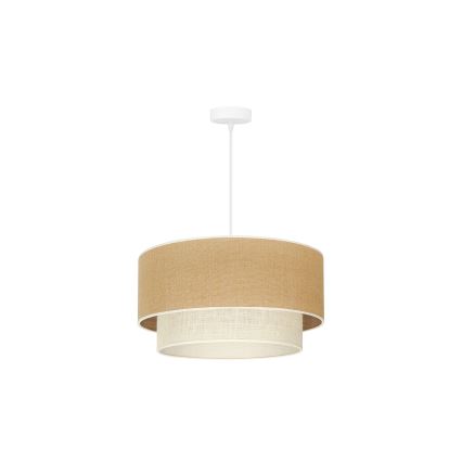 Duolla - Κρεμαστό φωτιστικό οροφής YUTE BOHO 1xE27/15W/230V διάμετρος 45 cm καφέ/κρεμ