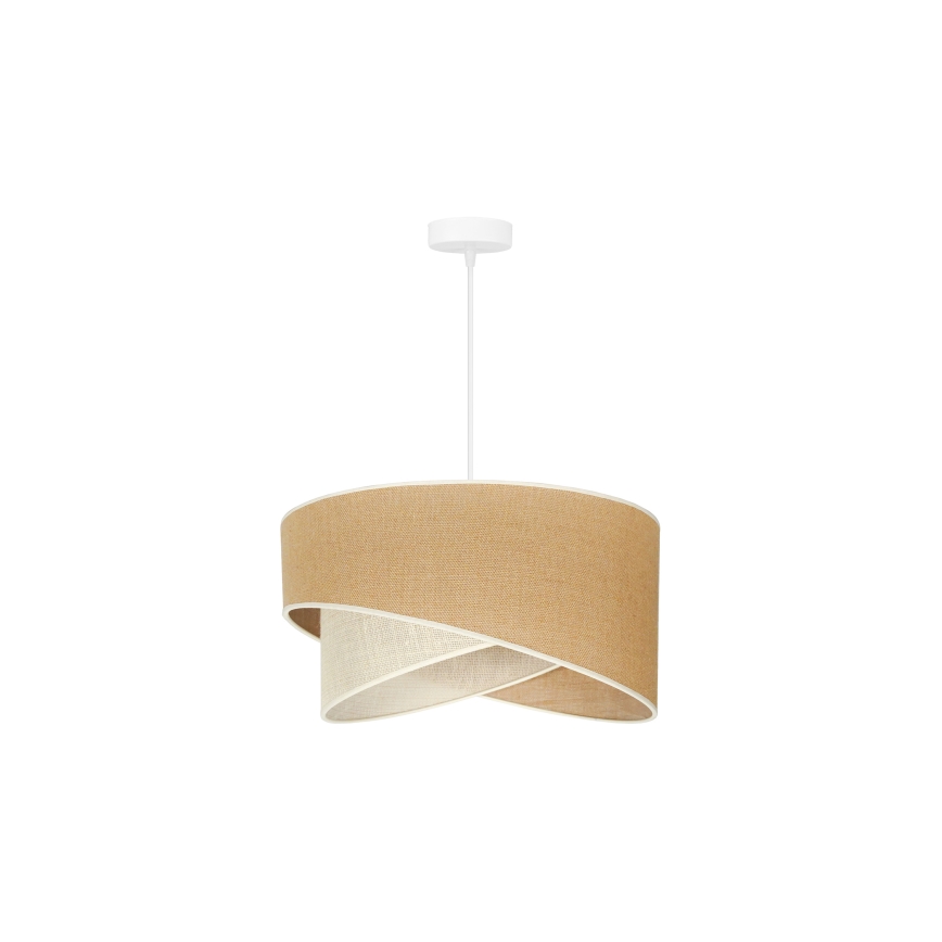 Duolla - Κρεμαστό φωτιστικό οροφής YUTE CELLO 1xE27/15W/230V διάμετρος 45 cm καφέ/γκρι