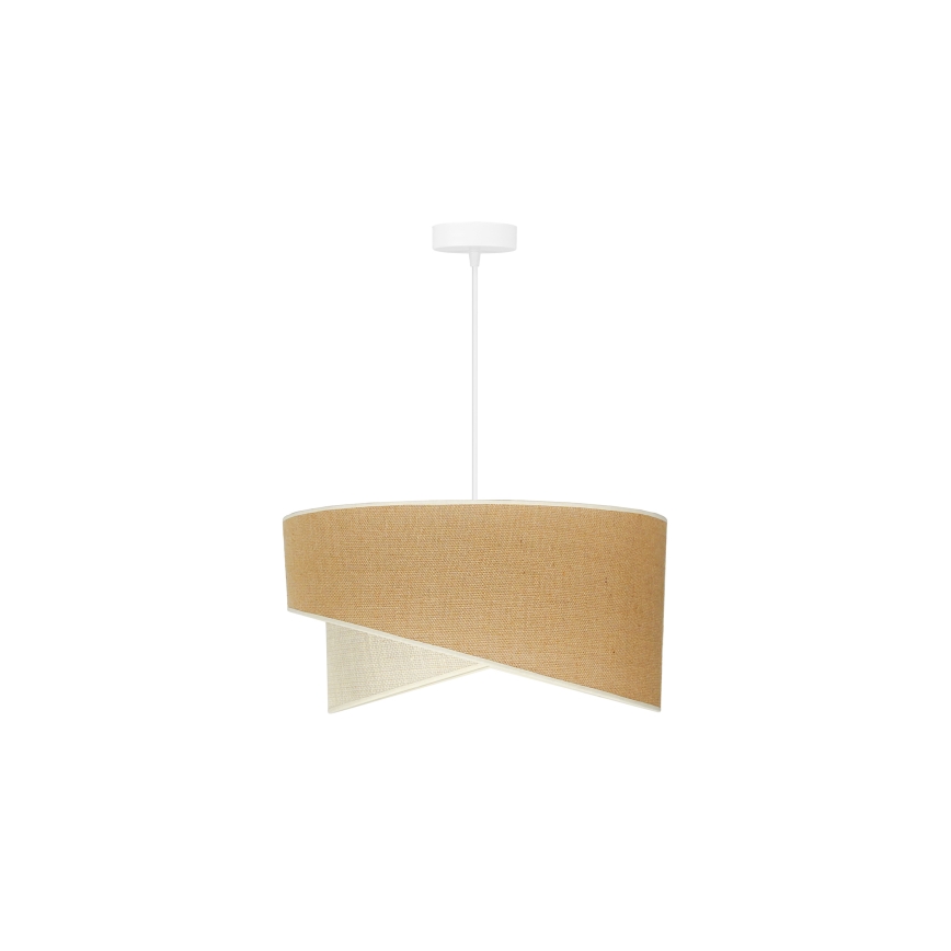 Duolla - Κρεμαστό φωτιστικό οροφής YUTE CELLO 1xE27/15W/230V διάμετρος 45 cm καφέ/γκρι
