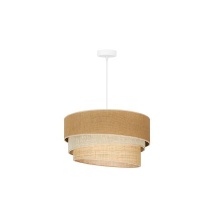 Duolla - Κρεμαστό φωτιστικό οροφής YUTE TRIO 1xE27/15W/230V διάμετρος 45 cm καφέ/γκρι/μπεζ
