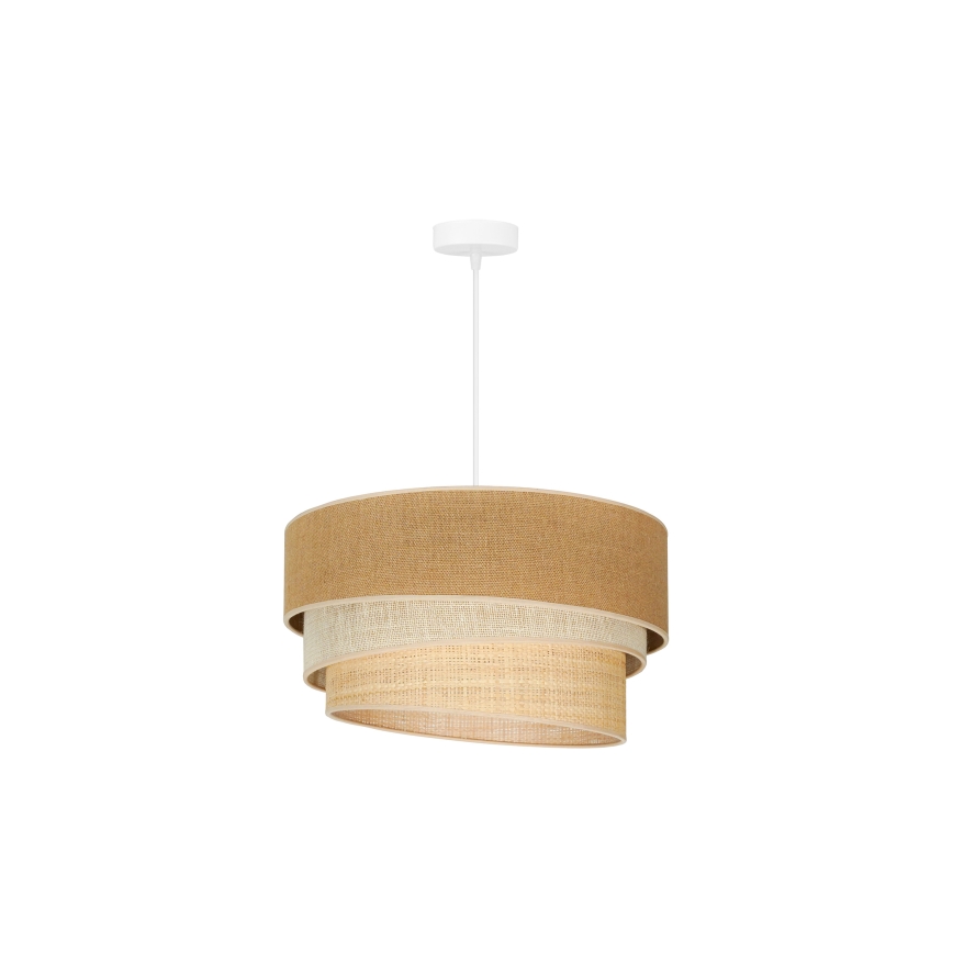 Duolla - Κρεμαστό φωτιστικό οροφής YUTE TRIO 1xE27/15W/230V διάμετρος 45 cm καφέ/γκρι/μπεζ