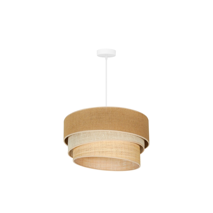 Duolla - Κρεμαστό φωτιστικό οροφής YUTE TRIO 1xE27/15W/230V διάμετρος 45 cm καφέ/γκρι/μπεζ