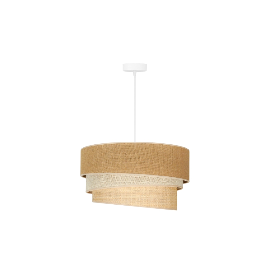 Duolla - Κρεμαστό φωτιστικό οροφής YUTE TRIO 1xE27/15W/230V διάμετρος 45 cm καφέ/γκρι/μπεζ