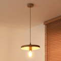 Duolla - Κρεμαστό φωτιστικό σε καλώδιο IRONLINE 1xE27/15W/230V Ø 30 cm μπεζ/χάλκινο