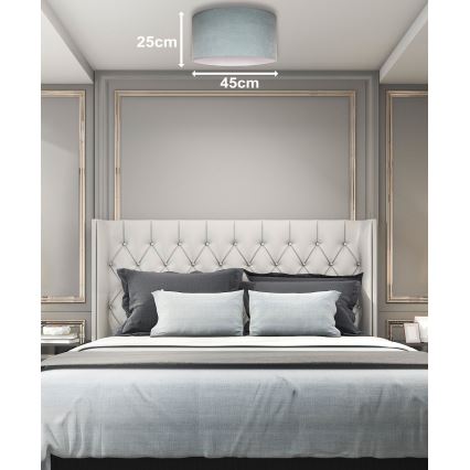 Duolla - Οροφής φωτιστικό BRISTOL 1xE27/15W/230V διάμ. 45 εκ. πράσινο/λευκό