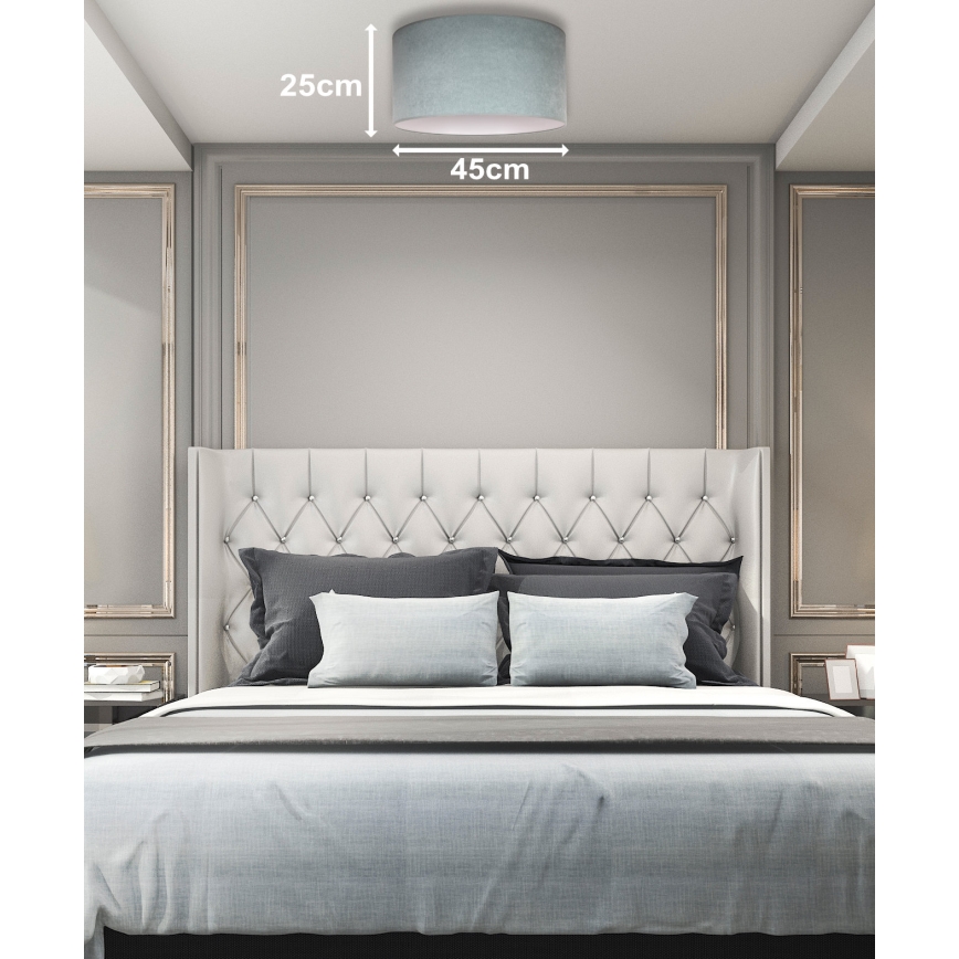 Duolla - Οροφής φωτιστικό BRISTOL 1xE27/15W/230V διάμ. 45 εκ. πράσινο/λευκό