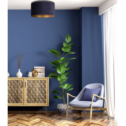 Duolla - Οροφής φωτιστικό ROLLER 1xE27/15W/230V διάμ. 40 εκ. μπλε/χρυσό