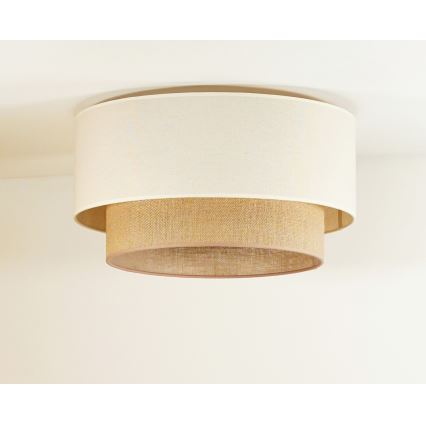 Duolla - Οροφής φωτιστικό BOHO 1xE27/15W/230V διάμ. 45 εκ. μπεζ/καφέ