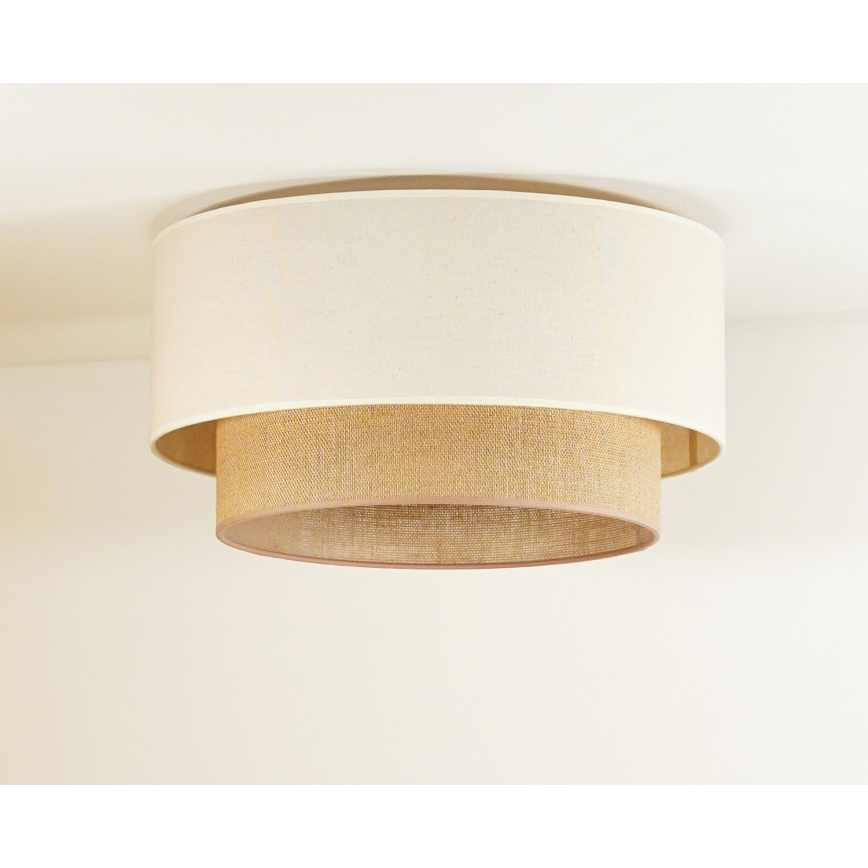 Duolla - Οροφής φωτιστικό BOHO 1xE27/15W/230V διάμ. 45 εκ. μπεζ/καφέ