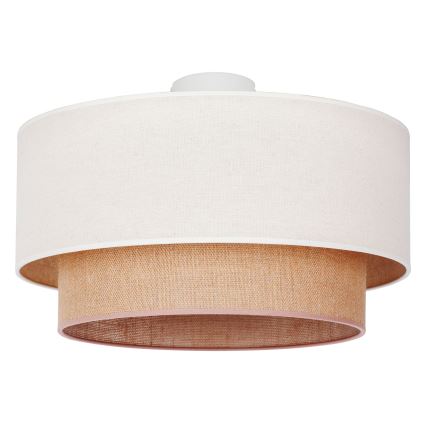 Duolla - Οροφής φωτιστικό BOHO 1xE27/15W/230V διάμ. 45 εκ. μπεζ/καφέ