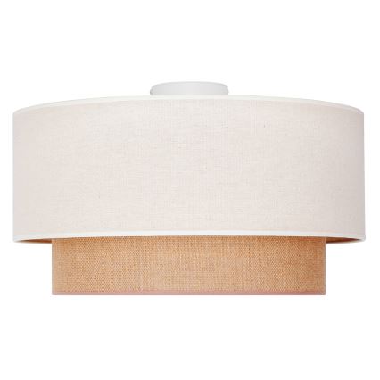Duolla - Οροφής φωτιστικό BOHO 1xE27/15W/230V διάμ. 45 εκ. μπεζ/καφέ