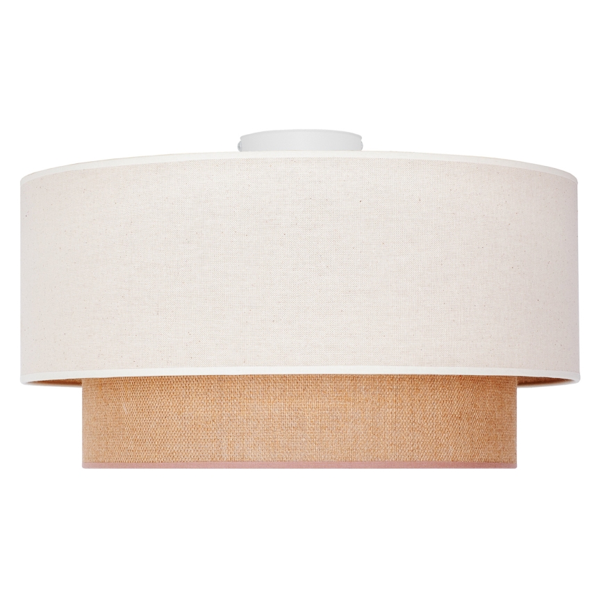 Duolla - Οροφής φωτιστικό BOHO 1xE27/15W/230V διάμ. 45 εκ. μπεζ/καφέ