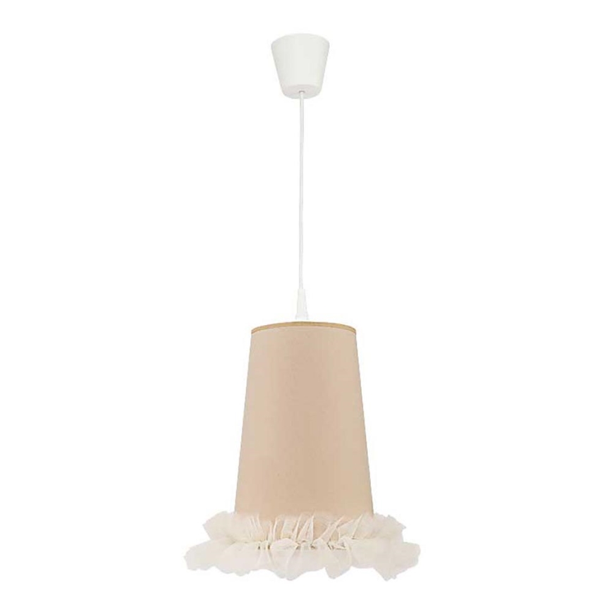 Duolla - Παιδικό κρεμαστό φωτιστικό οροφής BALLET 1xE27/40W/230V διάμετρος 21 cm μπεζ