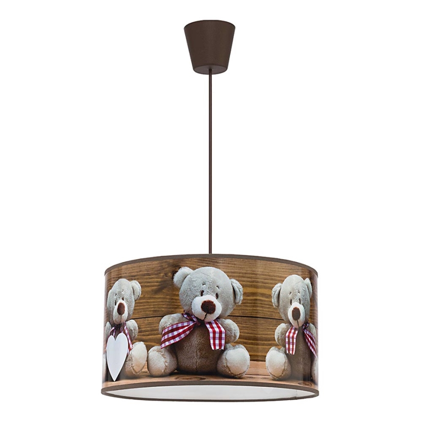 Duolla - Παιδικό κρεμαστό φωτιστικό οροφής BEARS 1xE27/40W/230V διάμετρος 35 cm